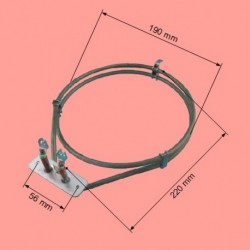 RESISTANCE FOUR CIRC  ARISTON-INDESIT-SCHOLTES  2100W - C00016055 - C00023884 - ZANUSSI
