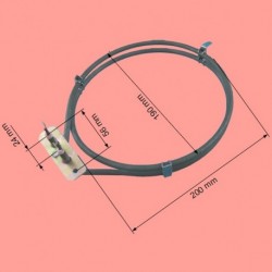 RESISTANCE FOUR CIRC  ARISTON-INDESIT-SCHOLTES 2400W - DIAM 193MM